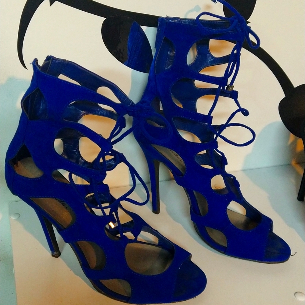 Royal Blue strappy sandals size 10